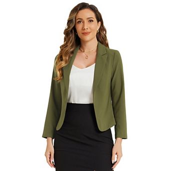 Women's Open Front Floral Print Blazer