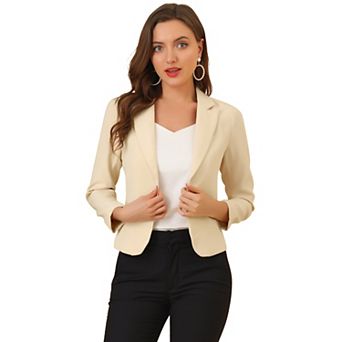 Women's Open Front Floral Print Blazer