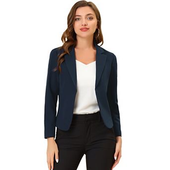 Women's Open Front Floral Print Blazer