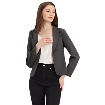 Women's Open Front Floral Print Blazer