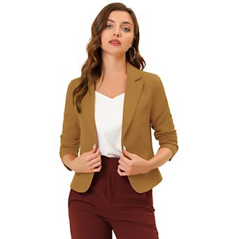 Women's Open Front Floral Print Blazer