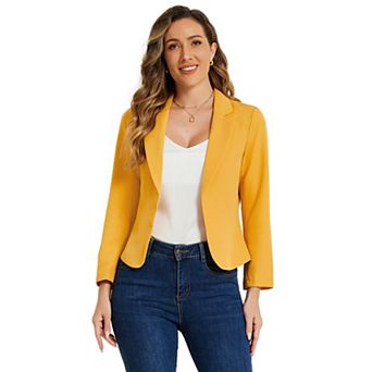 Women's Open Front Floral Print Blazer