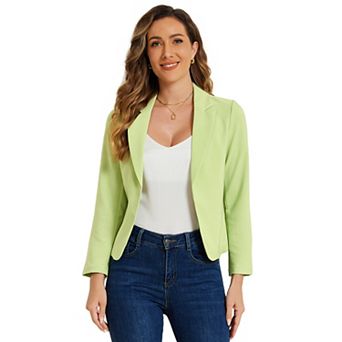 Women's Open Front Floral Print Blazer