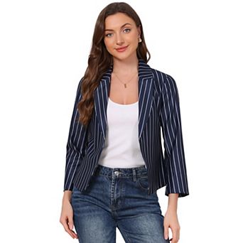 Women's Open Front Floral Print Blazer
