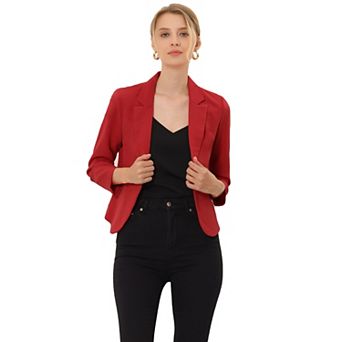 Women's Open Front Floral Print Blazer