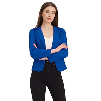 Women's Open Front Floral Print Blazer