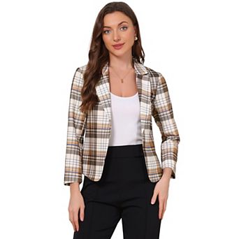 Women's Open Front Floral Print Blazer