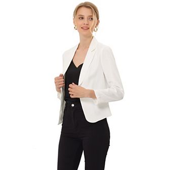 Women's Open Front Floral Print Blazer