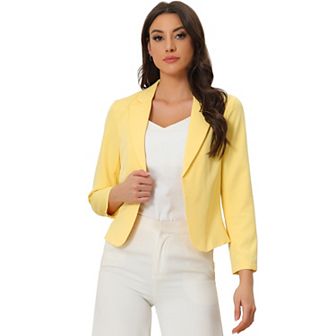 Women's Open Front Floral Print Blazer