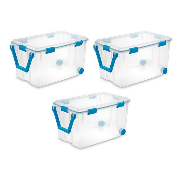 Sterilite Small Clip Box, Stackable Storage Bin with Latching Lid, Plastic  Container to Organize Office, Crafts, Home, Clear Base and Lid, 30-Pack