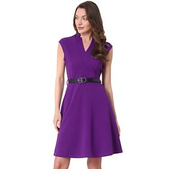 Elegant Dress For Women's Split Neck Wear To Work Sleeveless Dresses