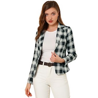 Women's Allover Long Sleeve Notched Lapel Open Front Blazer