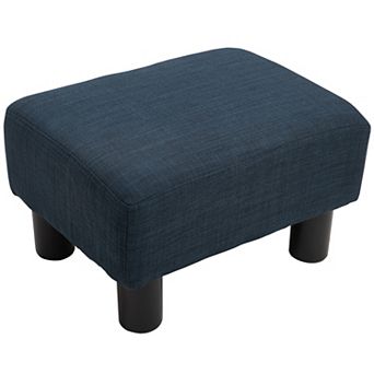 16” Cubed Modern Linen Fabric Pouf Footrest Ottoman Furniture