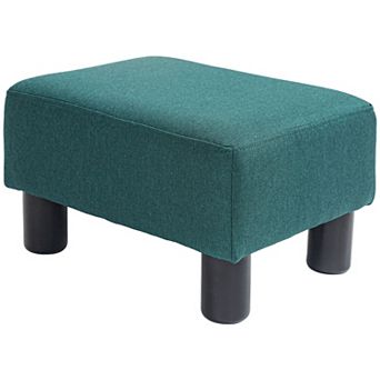 16” Cubed Modern Linen Fabric Pouf Footrest Ottoman Furniture