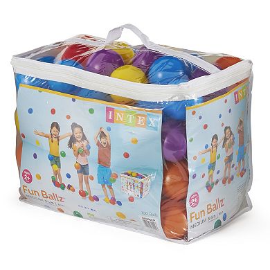 Intex 100-Pack Plastic Balls (2 Pack) w/ Inflatable Ball Pit Bouncer Ages 3-6