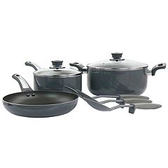 Oster Allsberg Non Stick Aluminum 10 Piece Cookware Set w/ Rose