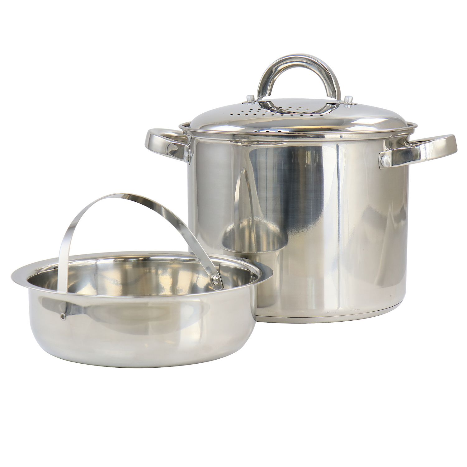 Wolfgang Puck 12-Cup Stainless Steel Pot with Colander Lid Model