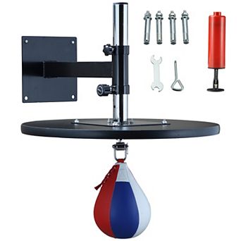 Soozier Speed Bag Platform Wall Mounted Speedball for Boxing MMA Workout Punching Bag Height Adjustable for Home Gym