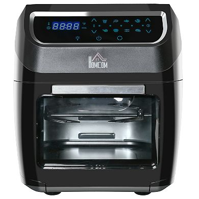 12 Qt Countertop Oven Air Fryer Toaster Roast Broil Bake Dehydrate, 1700 W Black