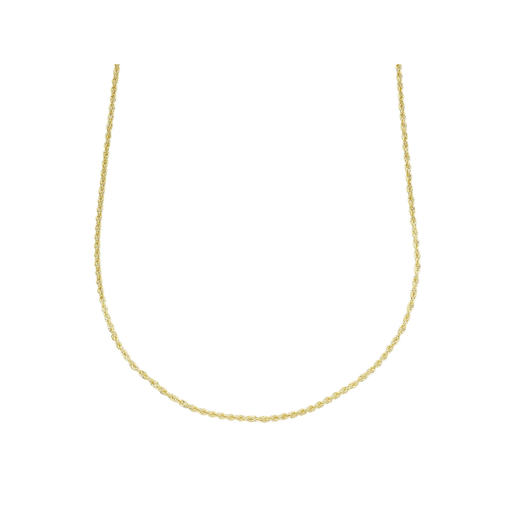 Theia Sky 14k Gold 1.5 mm Rope Chain Necklace, Womens, Size: 24