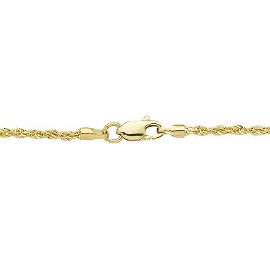 Theia Sky 14k Gold 1.5 mm Rope Chain Necklace