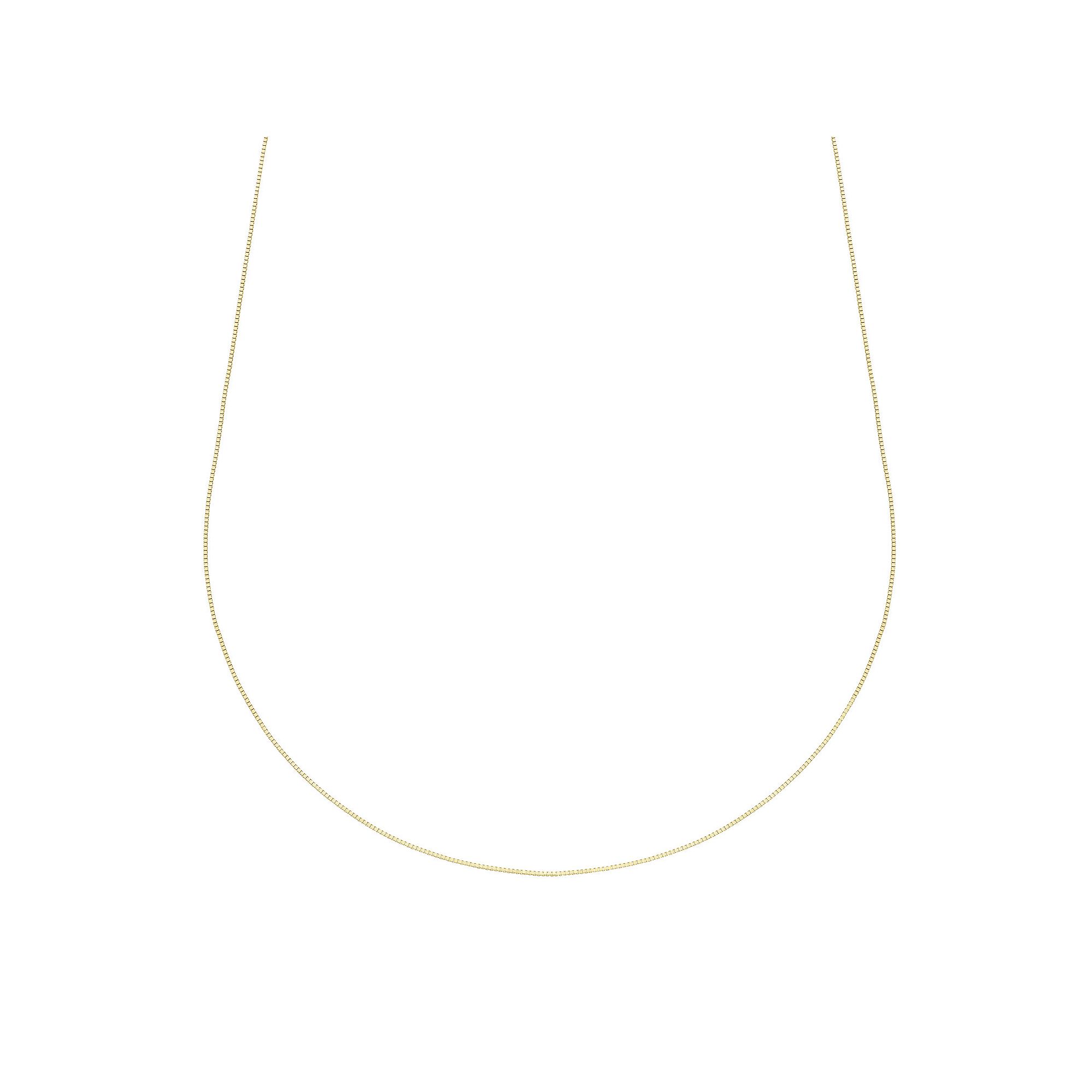 Theia Sky 14k Gold 0.45 mm Box Chain Necklace, Womens, Size: 20