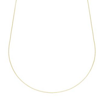 Theia Sky 14k Gold 0.45 mm Box Chain Necklace