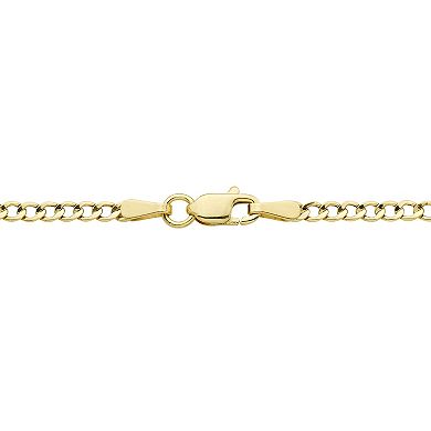 Theia Sky 14k Gold 2 mm Cuban Chain Necklace