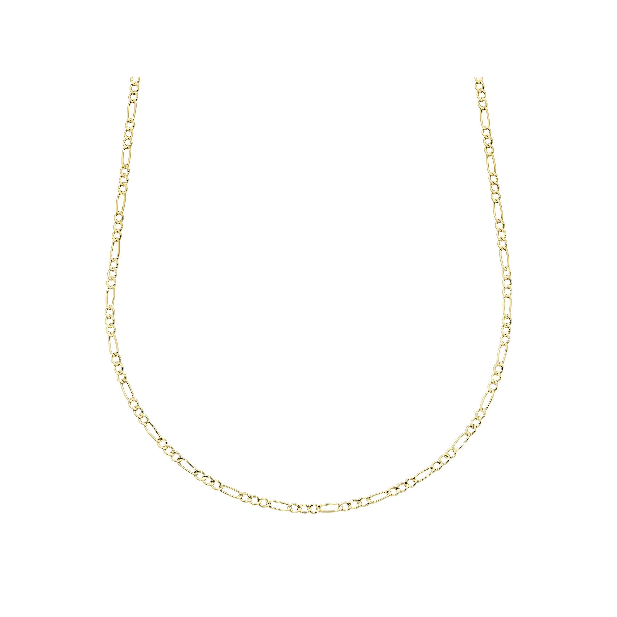 Theia Sky 14k Gold 2 mm Figaro Chain Necklace, Womens, Size: 16
