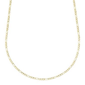 Theia Sky 14k Gold 2 mm Figaro Chain Necklace