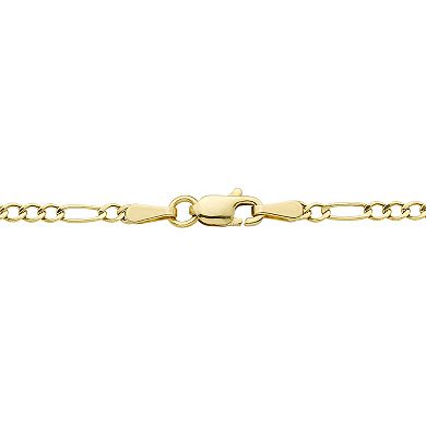 Theia Sky 14k Gold 2 mm Figaro Chain Necklace