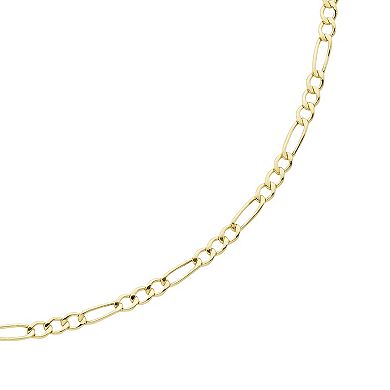 Theia Sky 14k Gold 2 mm Figaro Chain Necklace