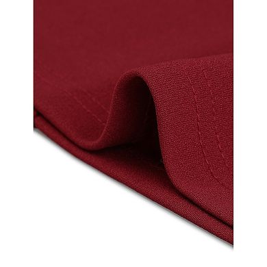 Women's Square Neck Ruffle Trim Sheer 3/4 Sleeve Chiffon Mini Dress