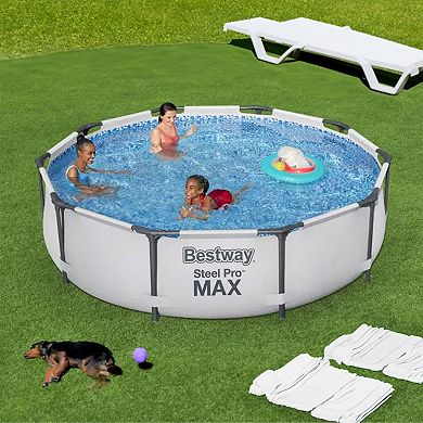 Bestway Steel Pro MAX 10'x30" Round Above Ground Outdoor Swimming Pool with Pump