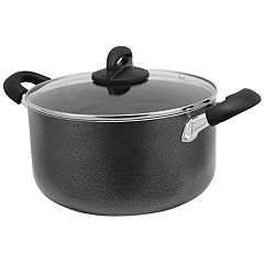 Oster 2.5 Quart Nonstick Aluminum Saucepan with Lid in Gray - Bed