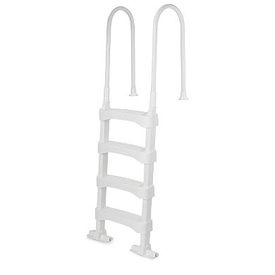 Vinyl Works 4 Step Ladder For 60" Swimming Pool W/swimline Protective Ladder Mat
