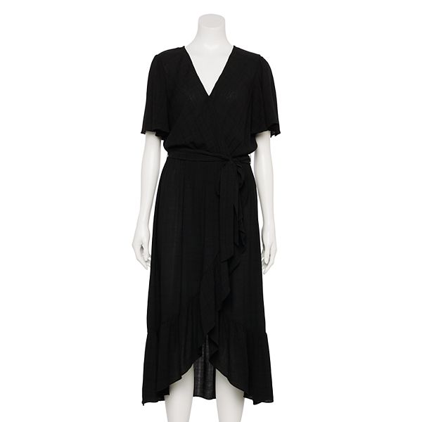 Juniors' Rewind Wrap Maxi Dress