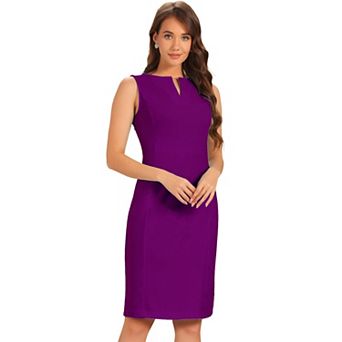 Women's V Neck Work Business Sleeveless Bodycon Mid-Length Pencil Dresses