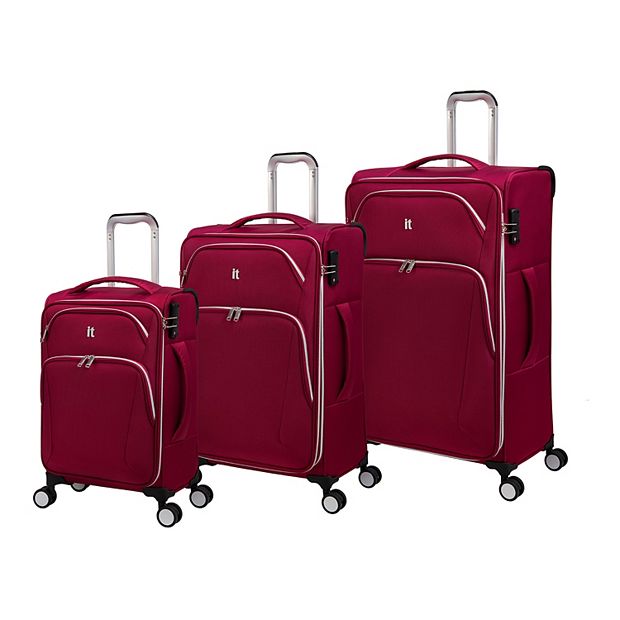 American Tourister 4 Piece Softside Luggage Set, Red 