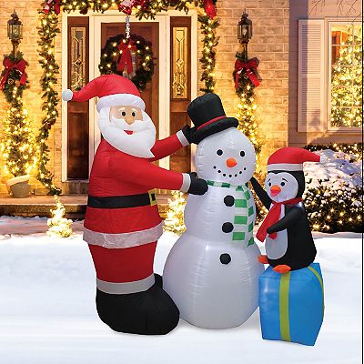 Pajama Snowman Family 6 outlets FT Wide Christmas Inflatable Holiday Time FREE SHIPPING