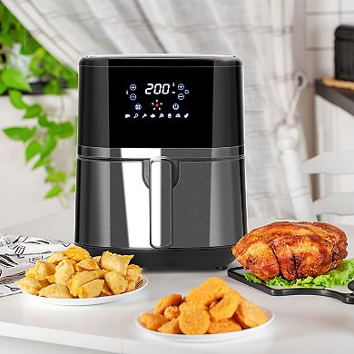 4-in-1 4.7qt Digital Oven Air Fryer W/ Bake, Roast, Frying, Broil & Led Display