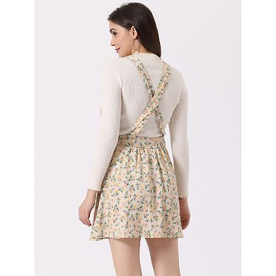 Women's Adjustable Shoulder Straps Cute Mini Overall Dress