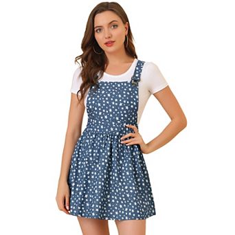 Women's Adjustable Shoulder Straps Cute Mini Overall Dress