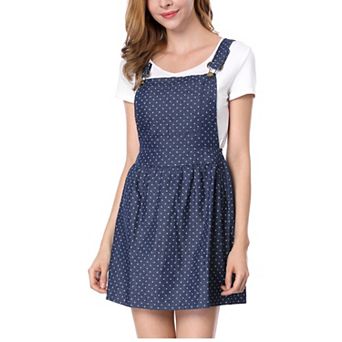 Women's Adjustable Shoulder Straps Cute Mini Overall Dress