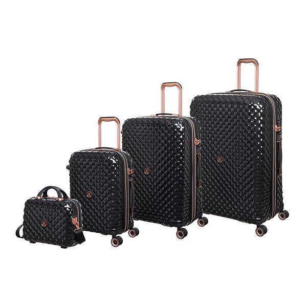 it luggage Glitzy 4-Piece Hardside Spinner Luggage Set - Black