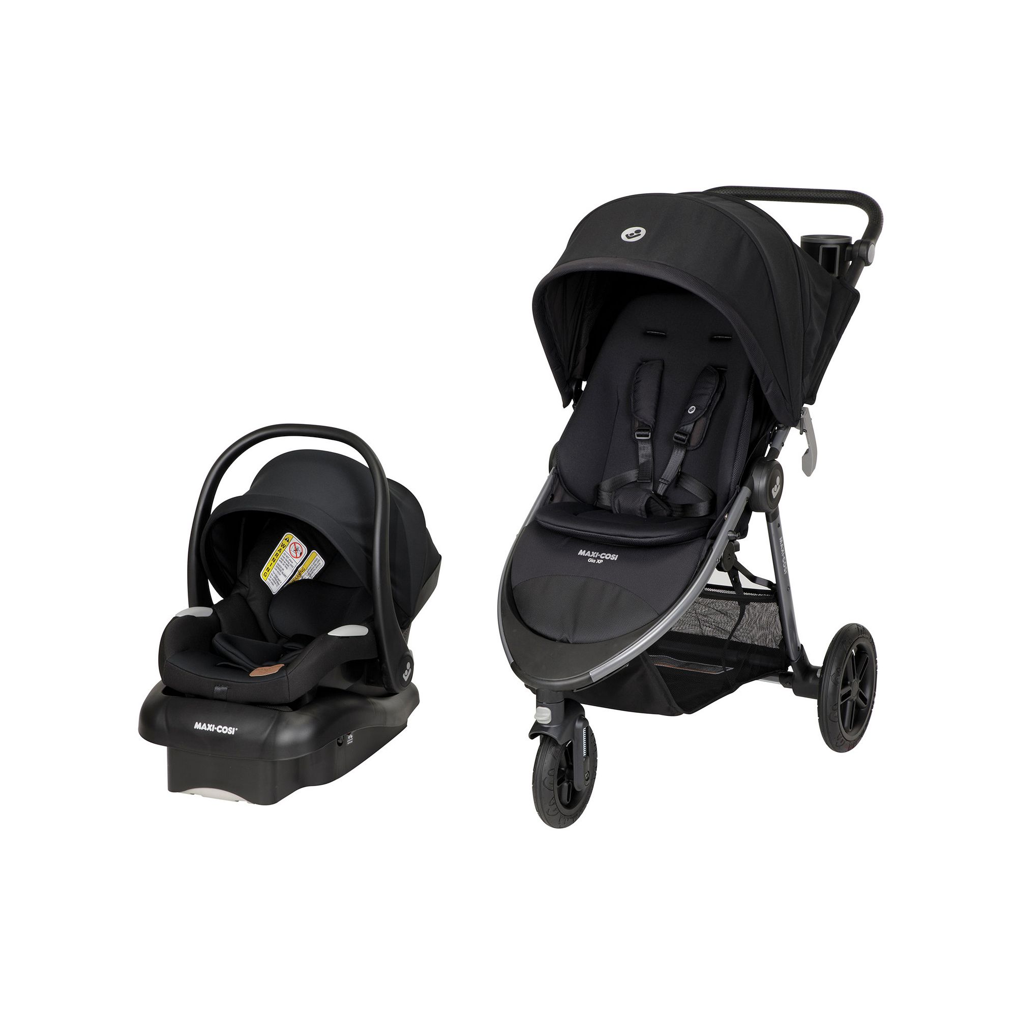 Maxi-Cosi Gia XP Luxe 3-Wheel 2-in-1 Travel System, Black Black