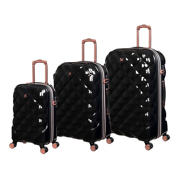 it luggage St Tropez Trois 3-Piece Hardside Spinner Luggage Set - Black