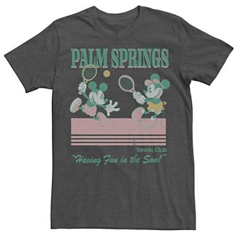 Men's Disney's Mickey Mouse And Minnie Mouse Playing Tennis Tee