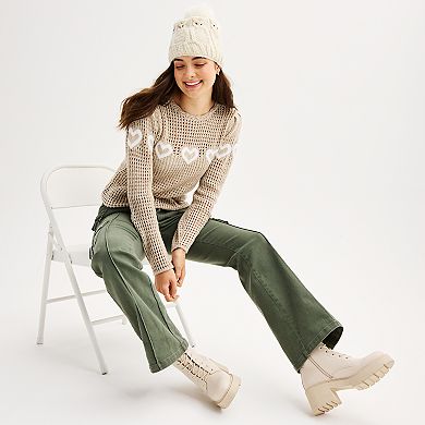 Juniors' SO® Pullover Crewneck Sweater
