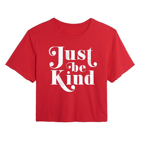 Juniors' Just Be Kind Cropped Tee